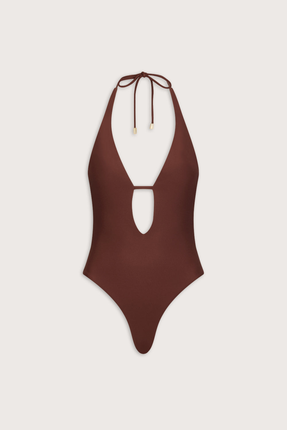 Multiway Halter Tie Back Swimsuit - Deep Rust