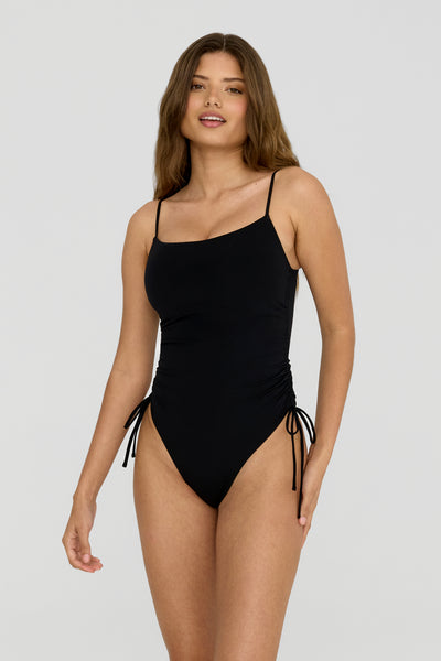 レビュー高評価の商品!の商品をすべて Swim_ruschedsideswimsuit_black 水着・ラッシュガード