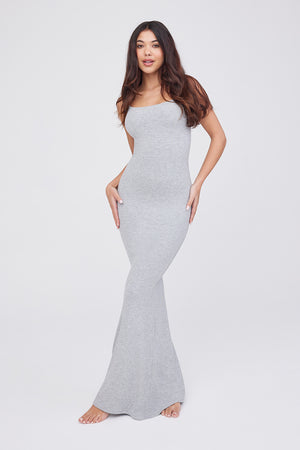 365 Sculpting Lounge Cami Maxi Dress - Grey Marl