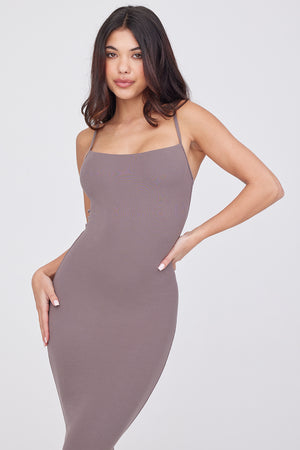 365 Sculpting Lounge Cami Maxi Dress - Mocha