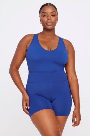 SKINLUXE BUILT-IN SUPPORT STRAPPY BACK CAMI TOP - COBALT BLUE