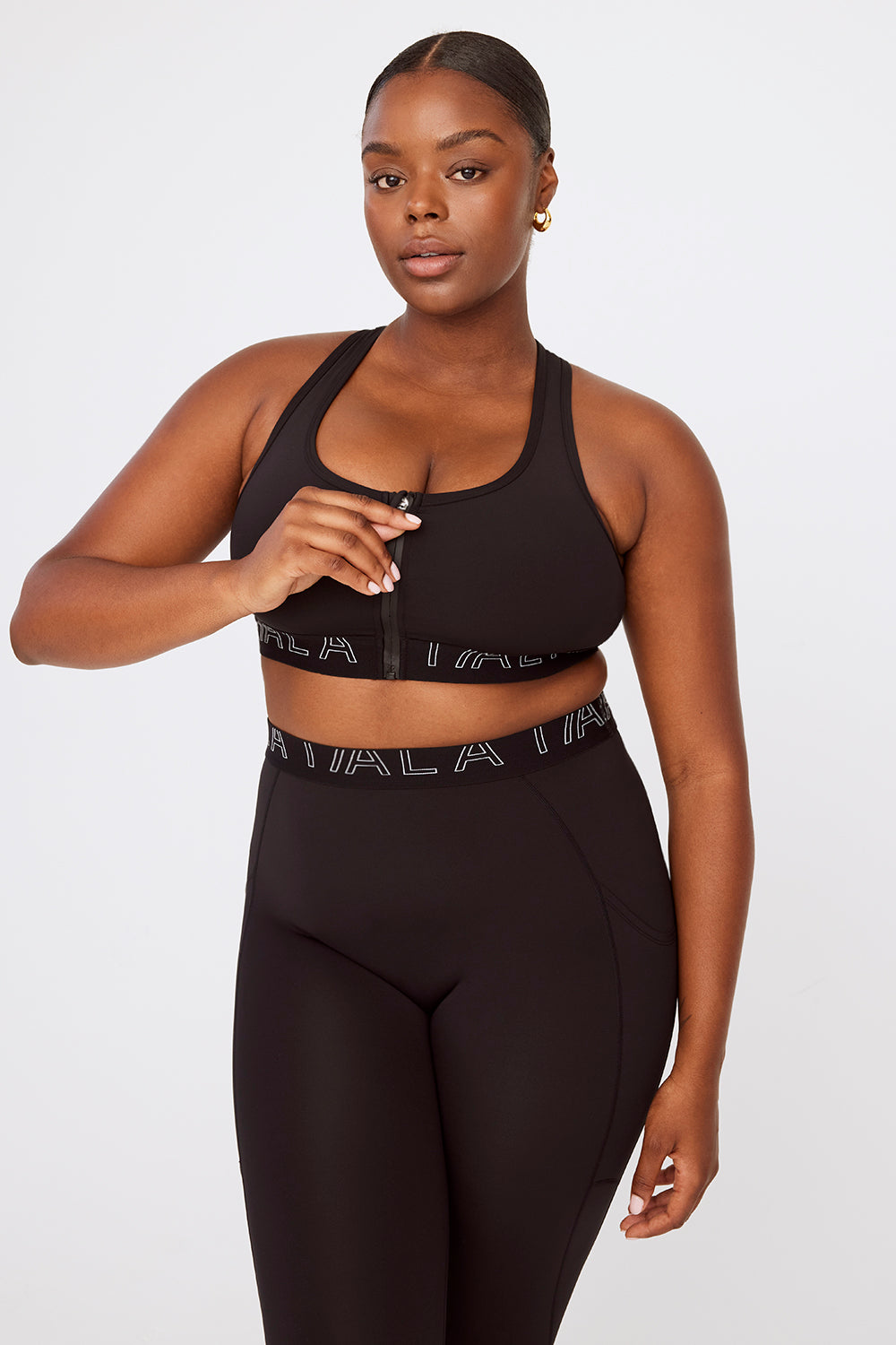 FormTech Zip Front High Support Sports Bra - Black