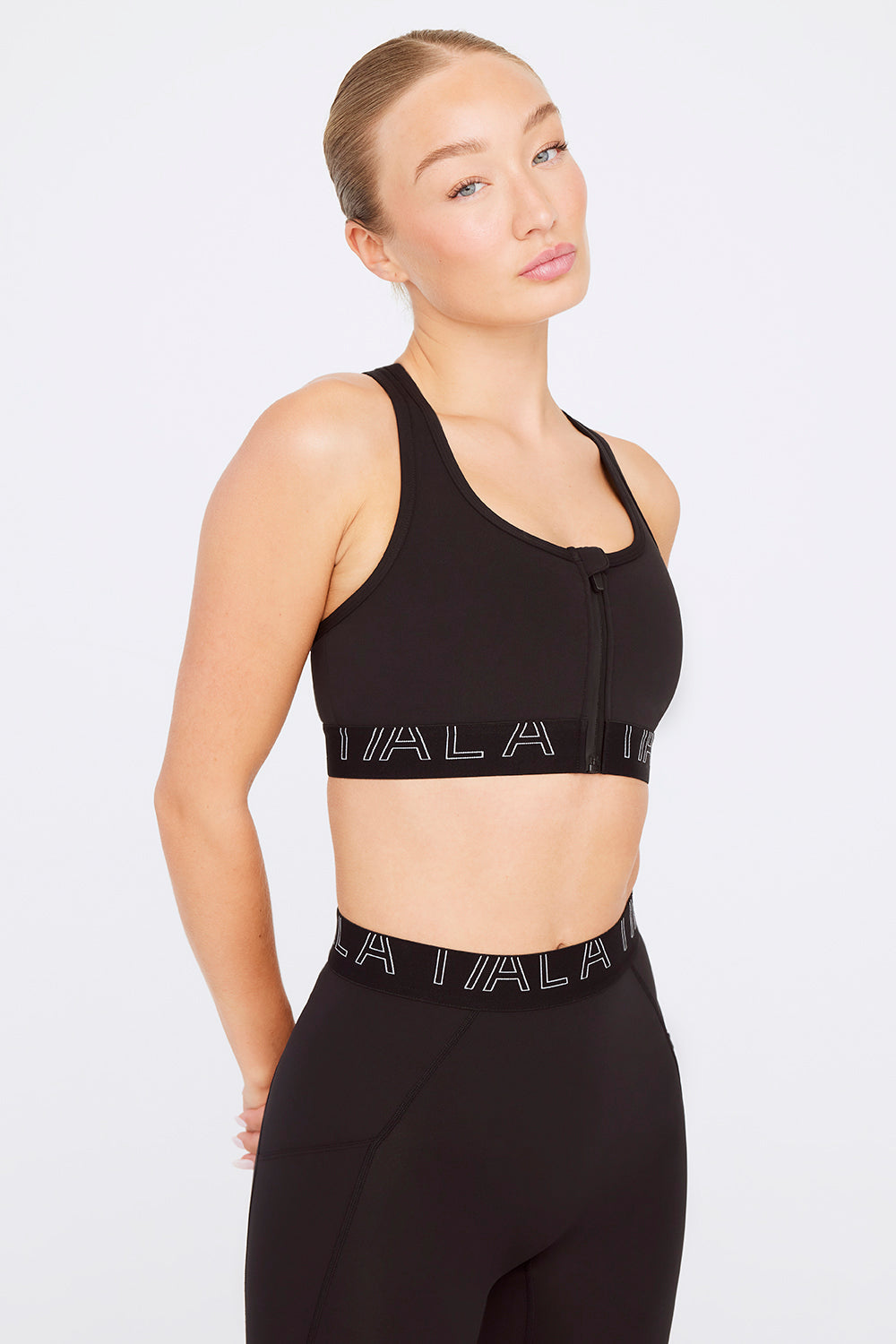 FormTech Zip Front High Support Sports Bra - Black