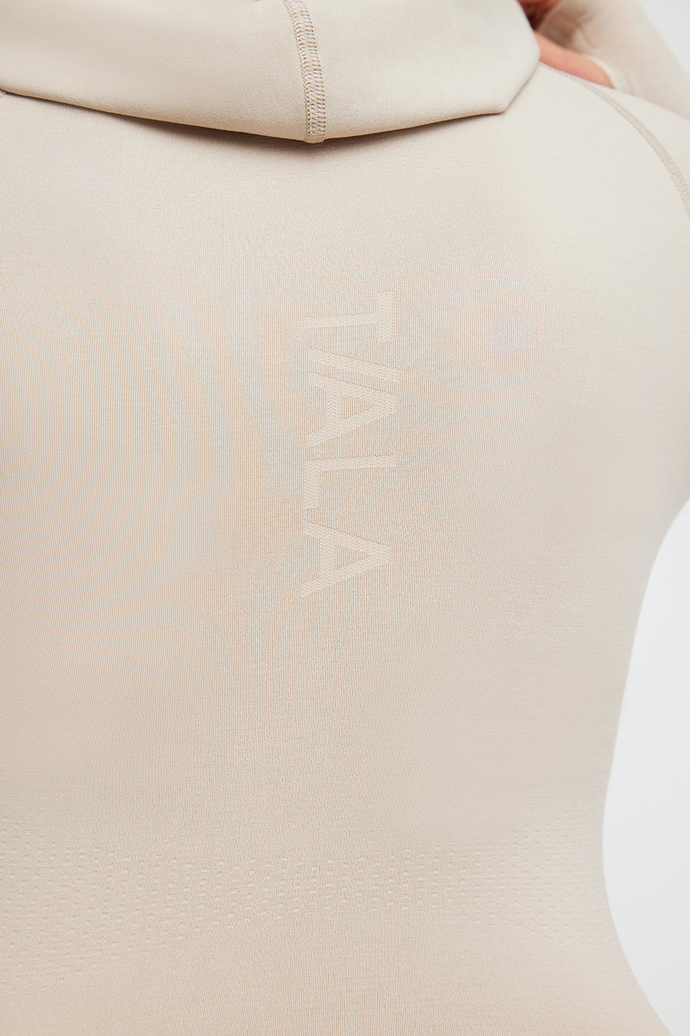 SCULPT SEAMLESS ZIP THROUGH HOODIE JACKET- CHAI MARL – TALA