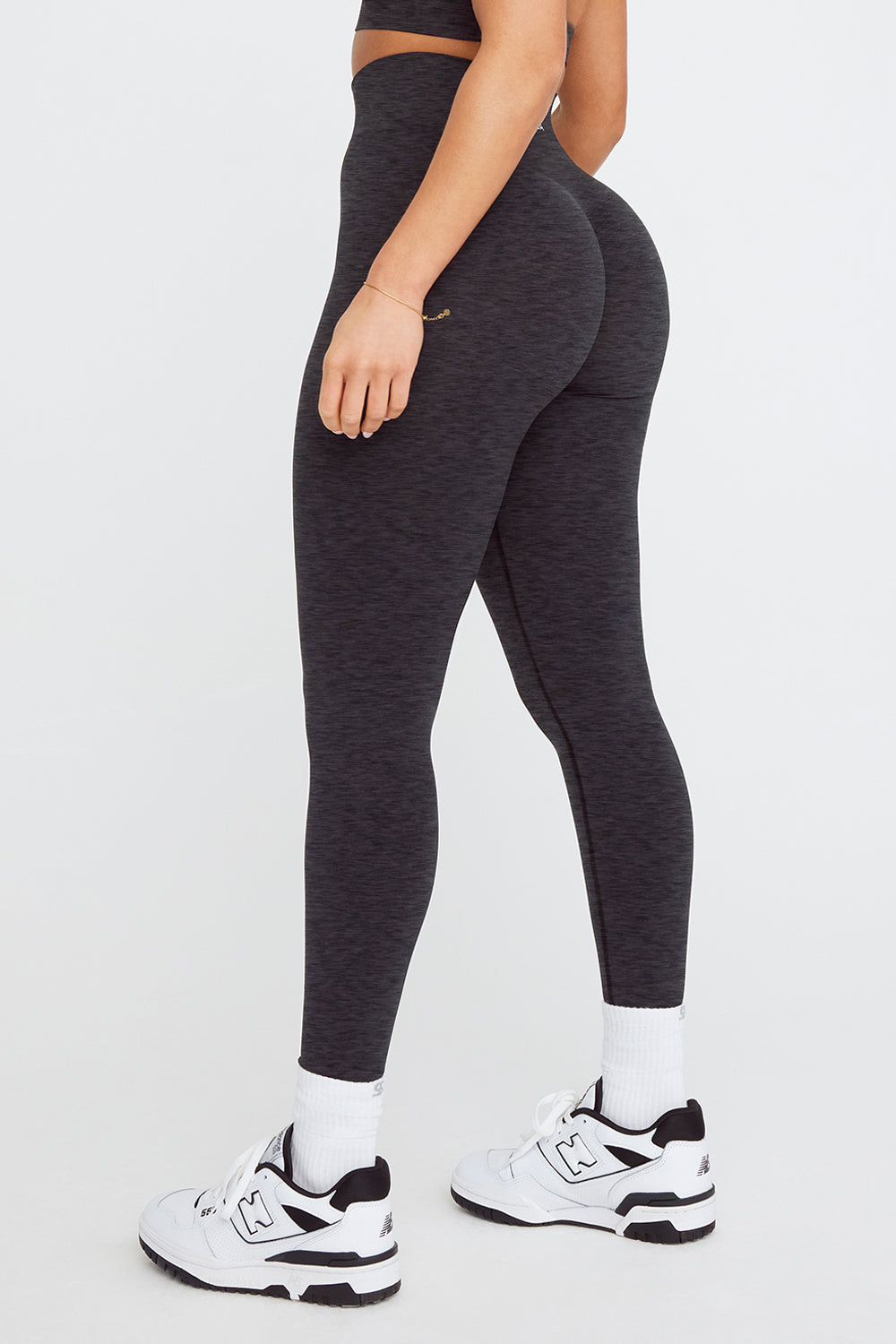 Sculpt Seamless Scrunch Black Marl Leggings