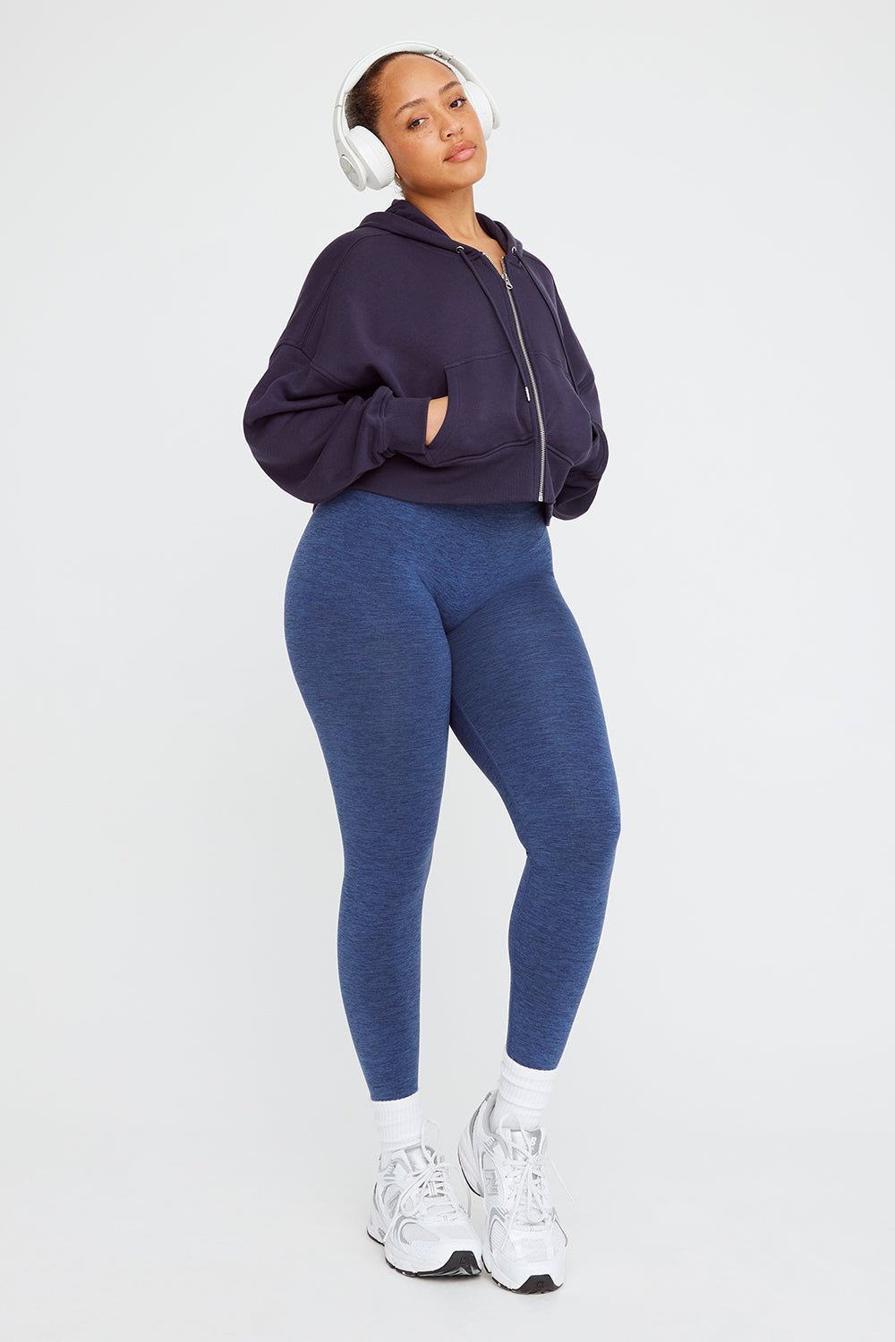 Sculpt Seamless Scrunch Leggings - French Navy Marl