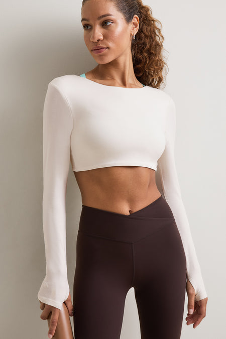 Multiway Long Sleeve Tie Top - Ivory