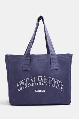 TALA Active Applique Tote Bag - Washed Denim