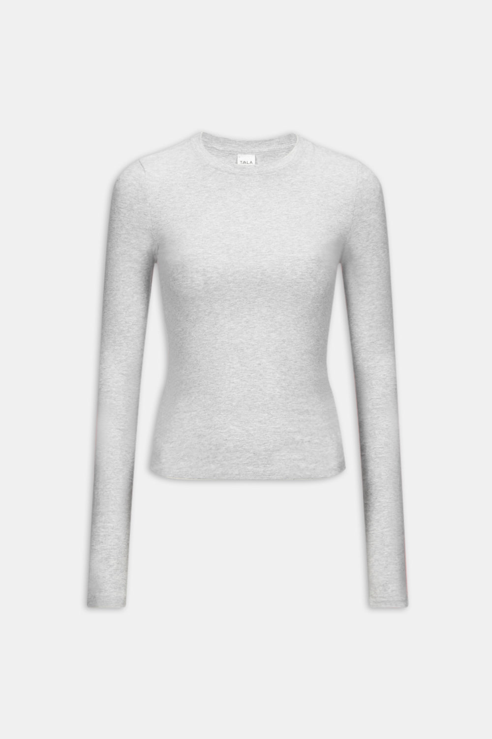 365 CORE COTTON LONG SLEEVE T-SHIRT - GREY MARL