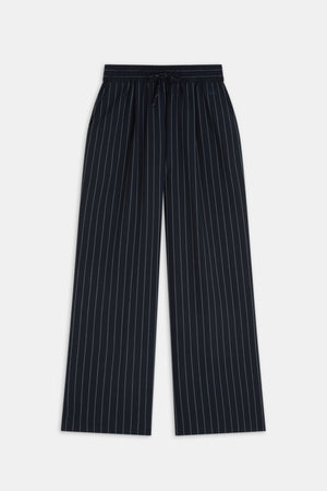Everyday Tailoring Drawstring Trousers - Navy Stripe