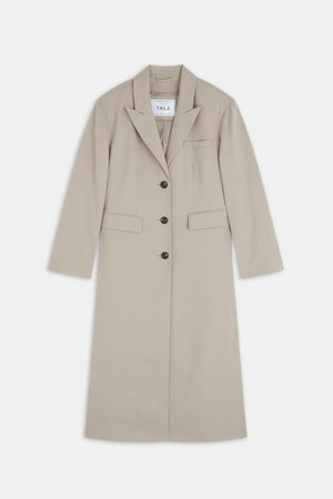 Longline Blazer Coat - Soft Khaki