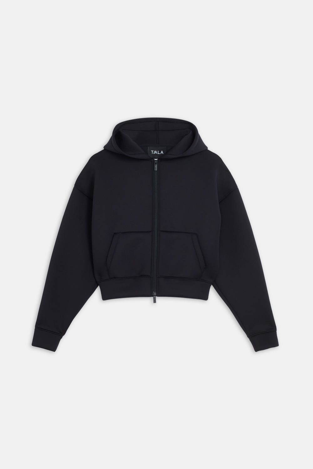 Scuba Zip Through Hoodie - Black