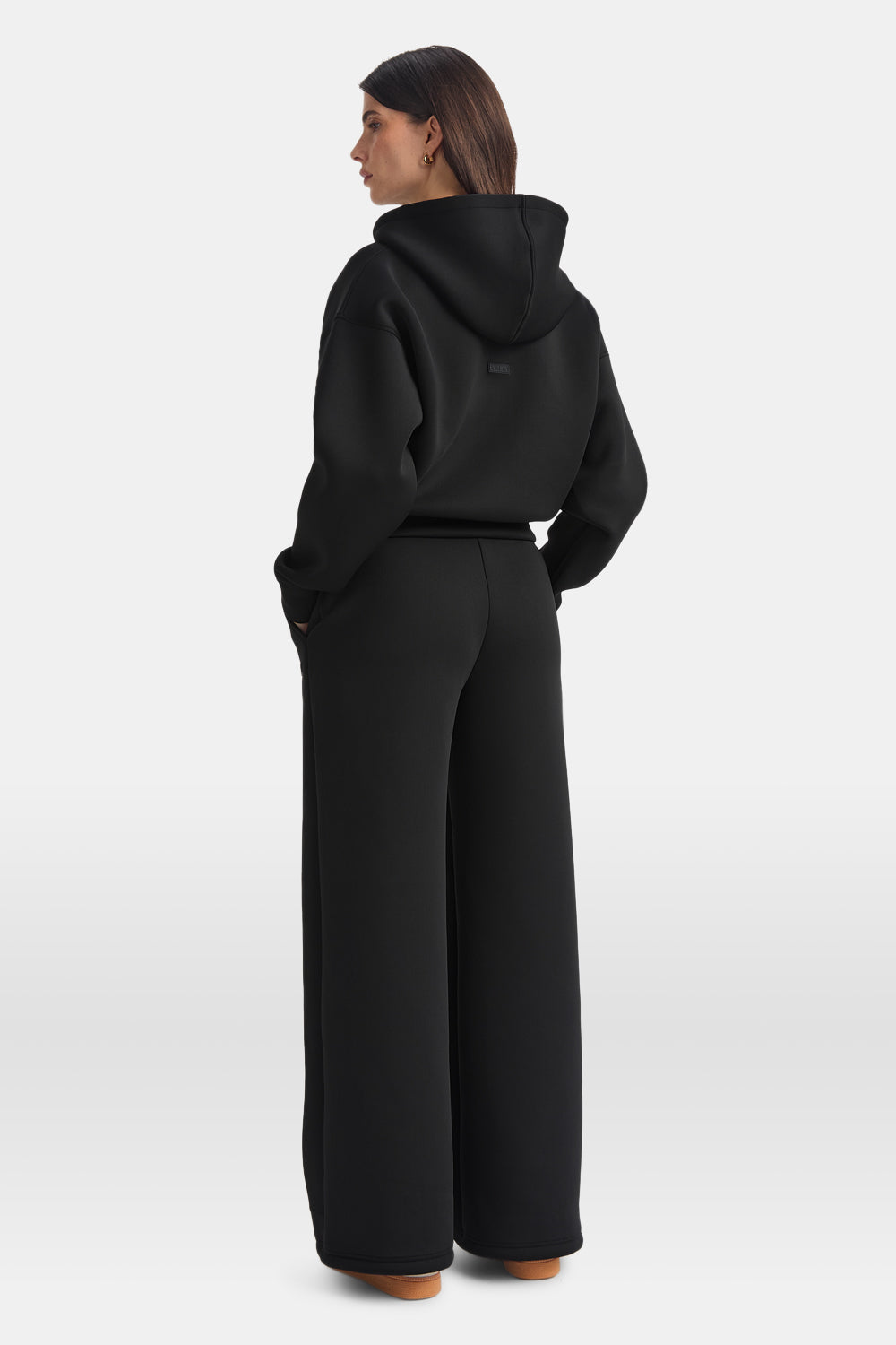 Scuba Zip Through Hoodie - Black