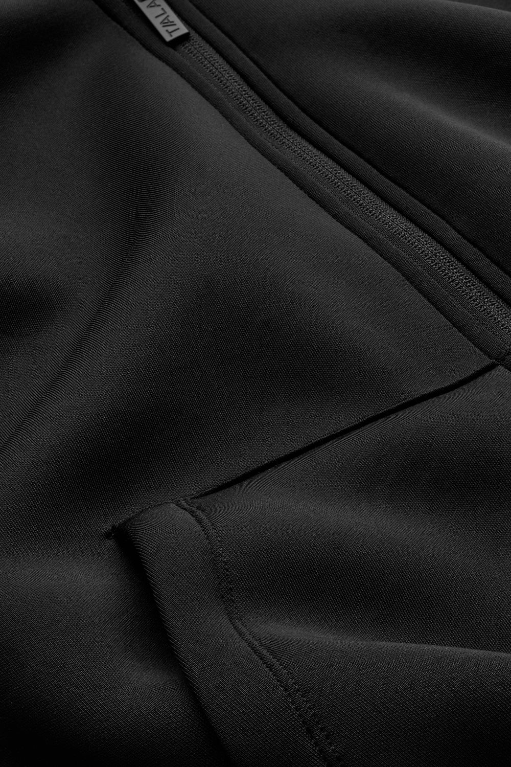 Scuba Zip Through Hoodie - Black