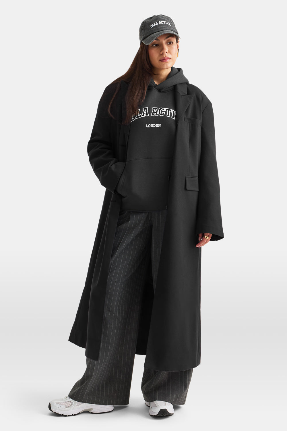 Longline Blazer Coat - Black