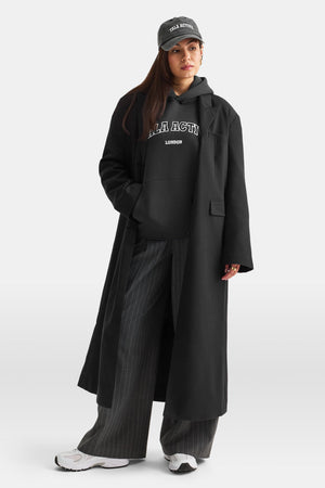 Longline Blazer Coat - Black