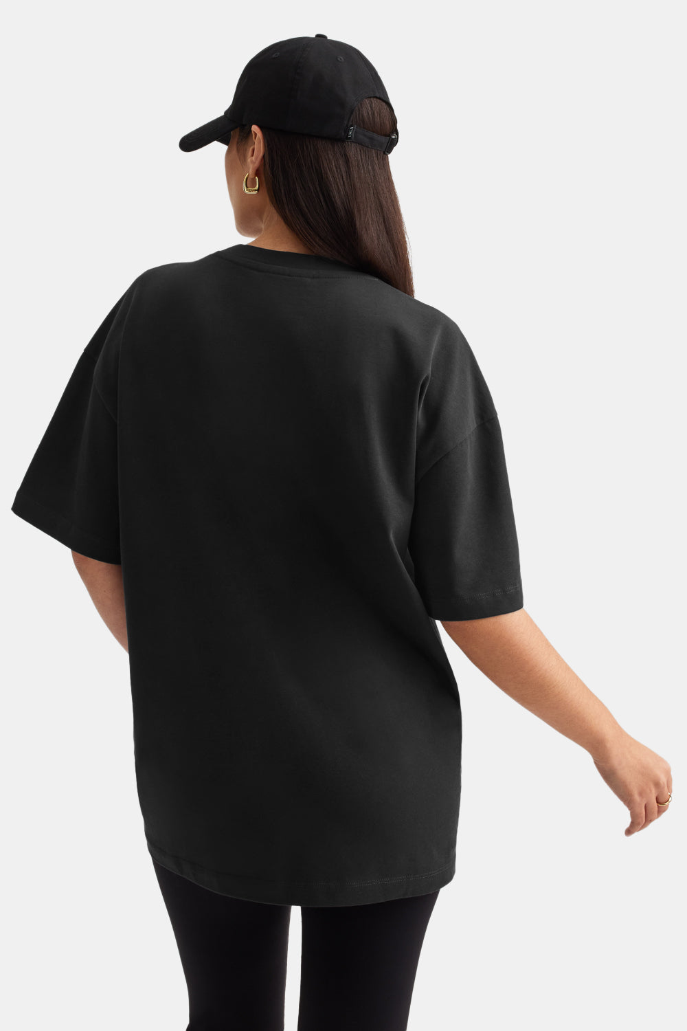 TALA ACTIVE APPLIQUE TEE - VINTAGE BLACK