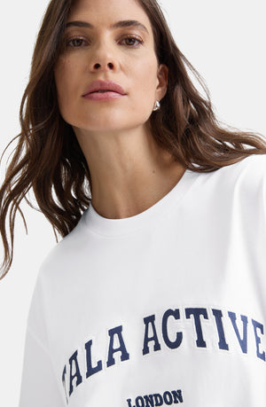 TALA ACTIVE APPLIQUE TEE - IVORY