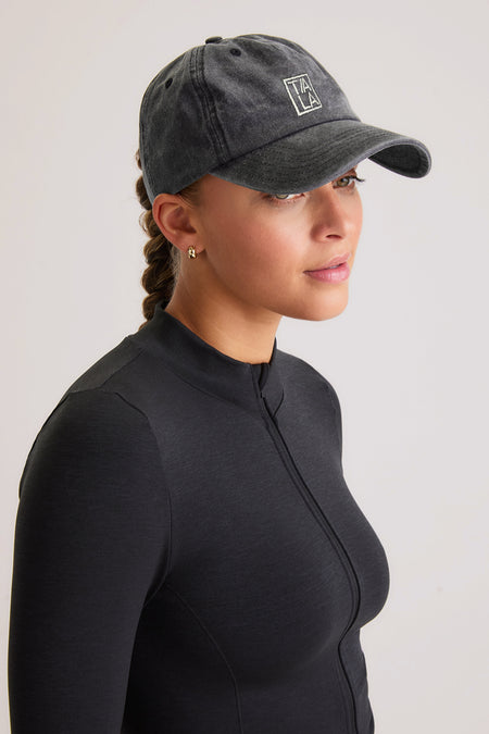 Tala Logo Embroidered Cap - Washed Black
