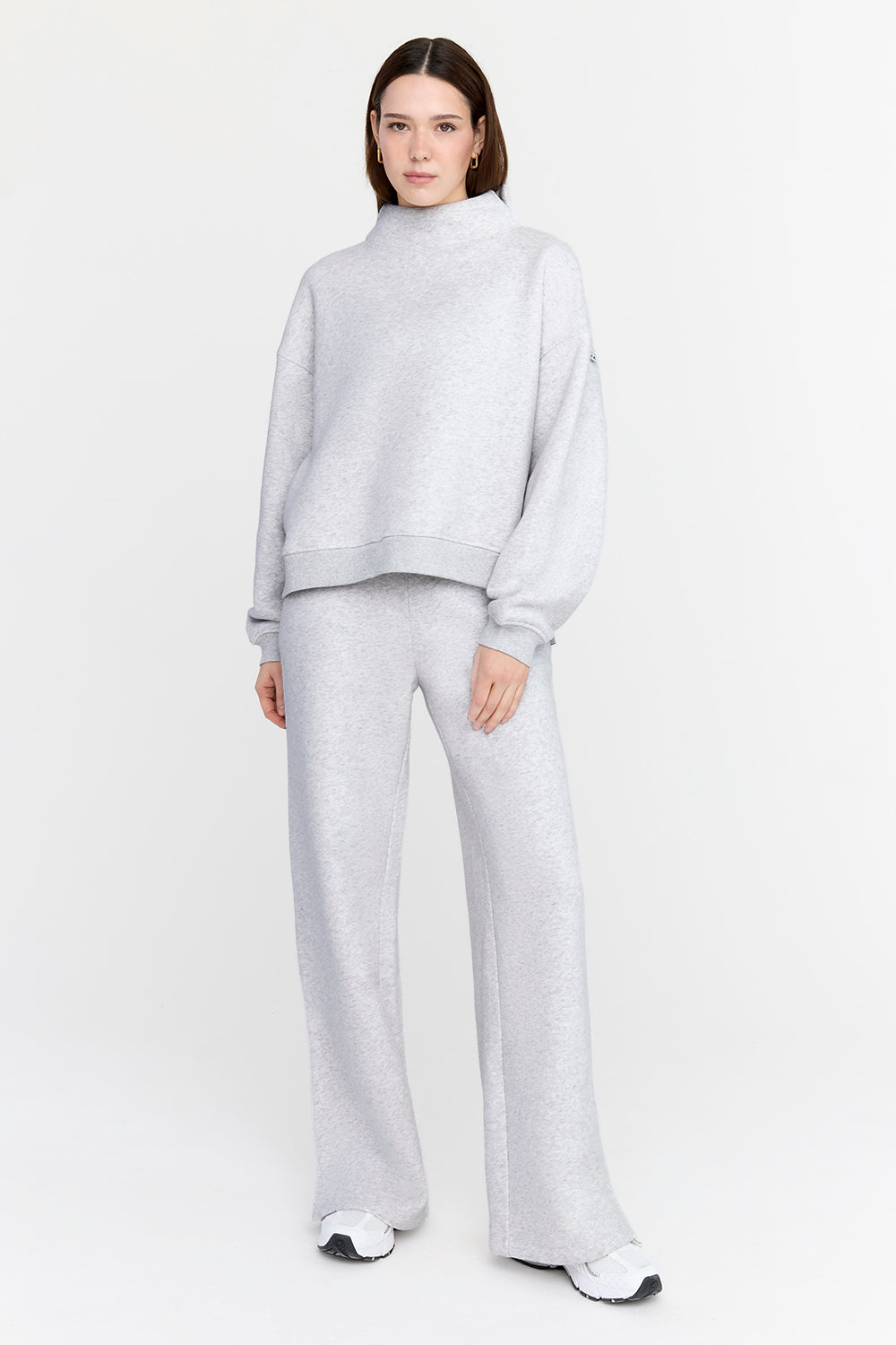 EVERYDAY WIDE LEG JOGGER - GREY MARL