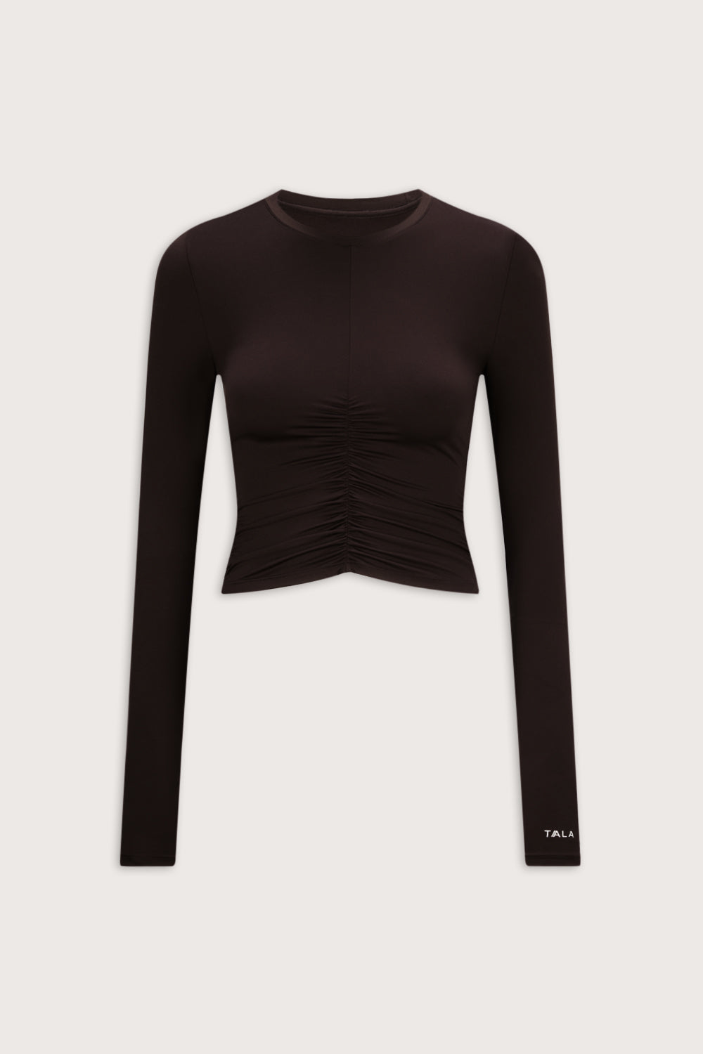 UltraLite Ruched Long Sleeve Top - Americano