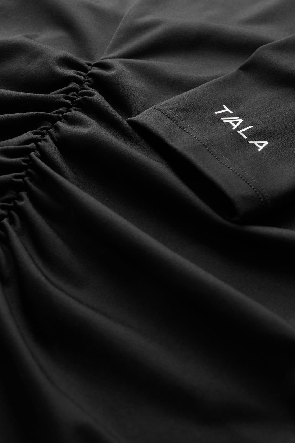 UltraLite Ruched Long Sleeve Top - Black