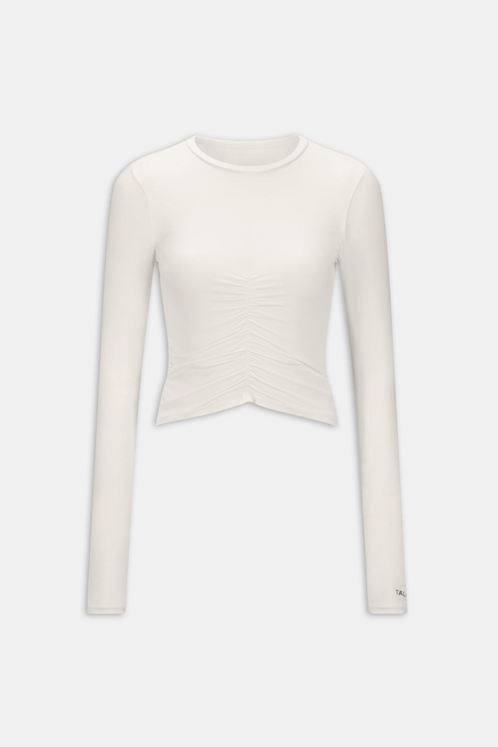 UltraLite Ruched Long Sleeve Top - Ivory