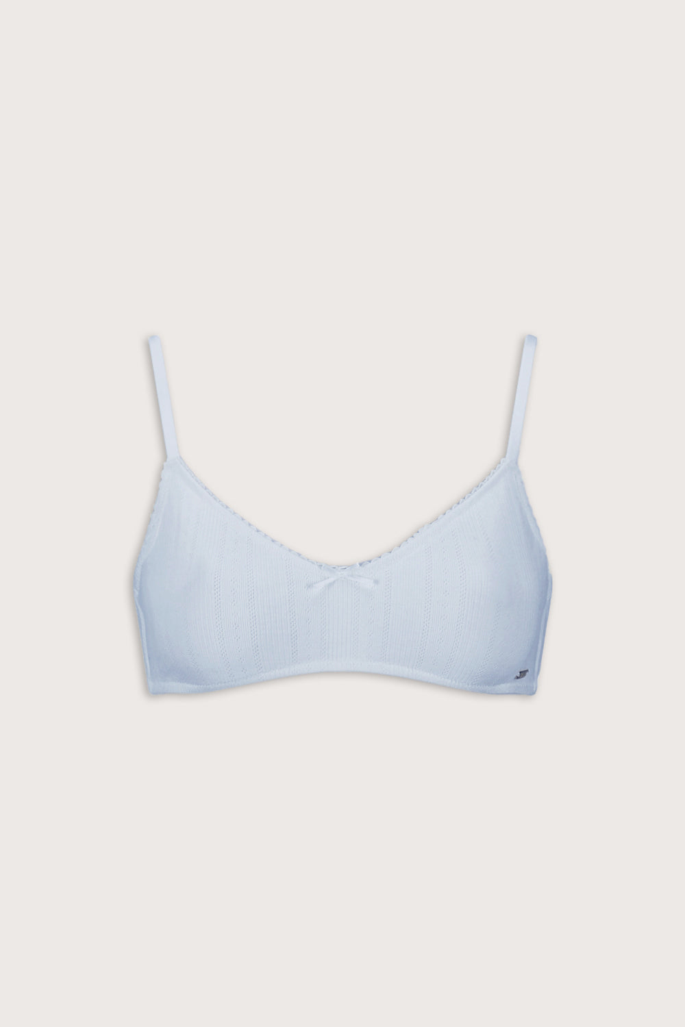 Pointelle Scoop Bra - Baby Blue
