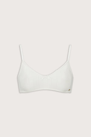 Pointelle Scoop Bra - Ivory