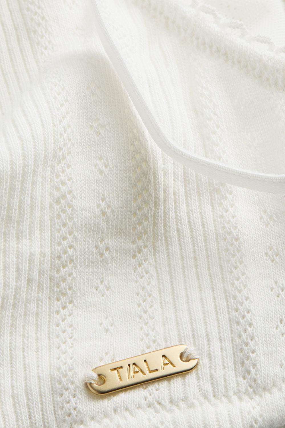 Pointelle Scoop Bra - Ivory