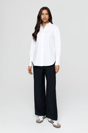 THE ESSENTIAL SOFT TAILORING WIDE LEG TROUSER - BLACK