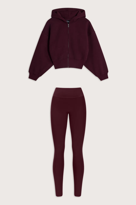 Cocoon & Legging Set - Burgundy