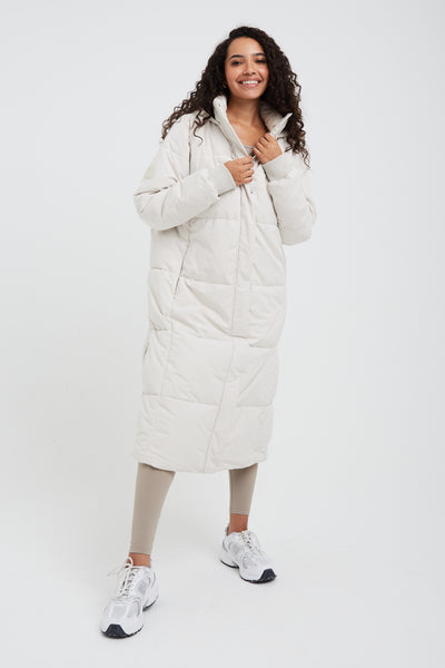 White discount longline puffer