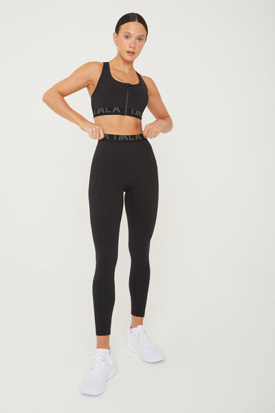 FORMTECH ZIP FRONT SPORTS BRA- BLACK