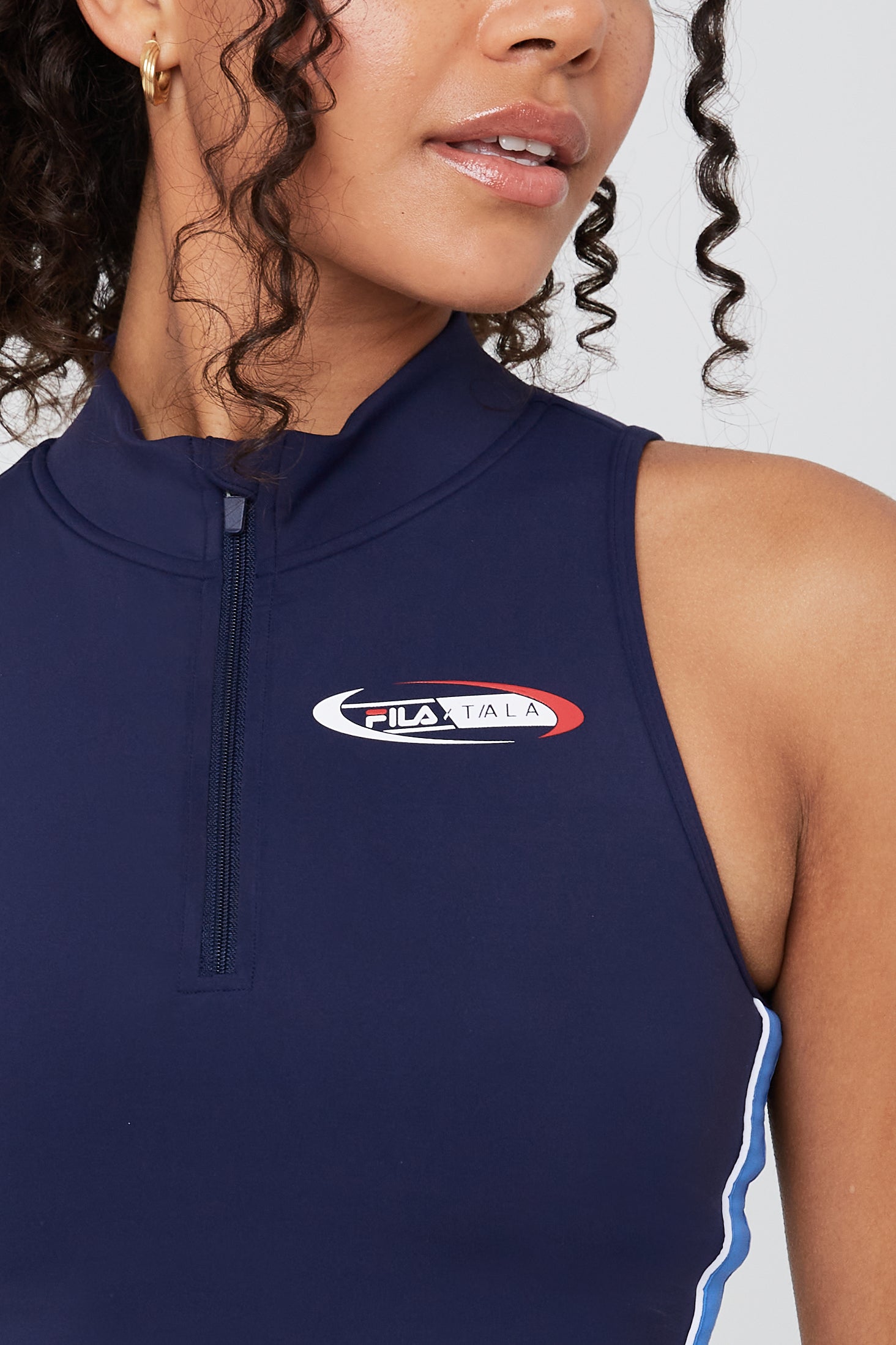 Fila front top zip sports bra