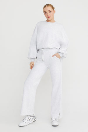 OFF DUTY BLOUSON SLEEVE CLUB SWEATSHIRT - GREY MARL