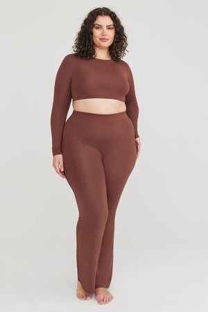 365 FLARED TROUSERS - CHOCOLATE