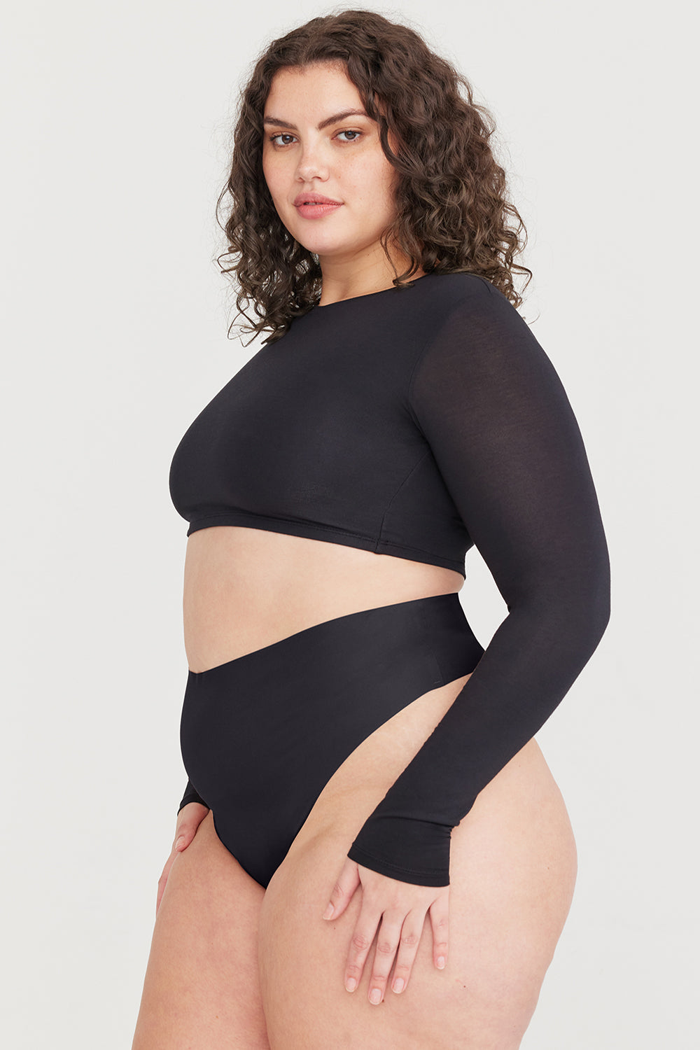 NO VPL HIGH WAISTED THONG 3 PACK - SHADOW BLACK – TALA