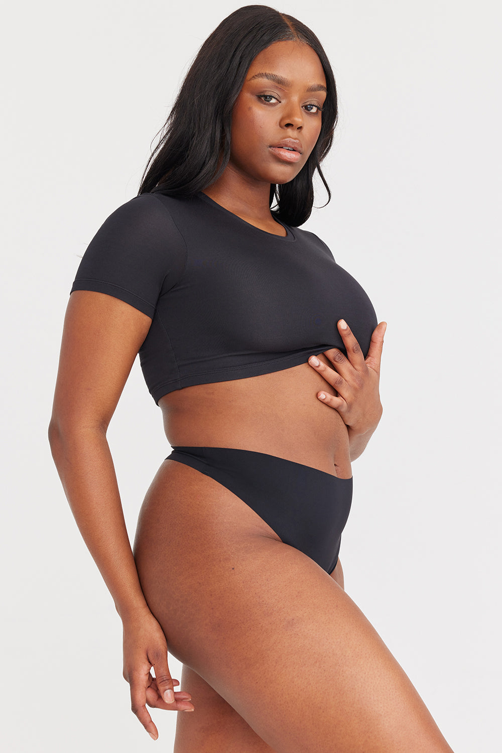 NO VPL THONG - SHADOW BLACK