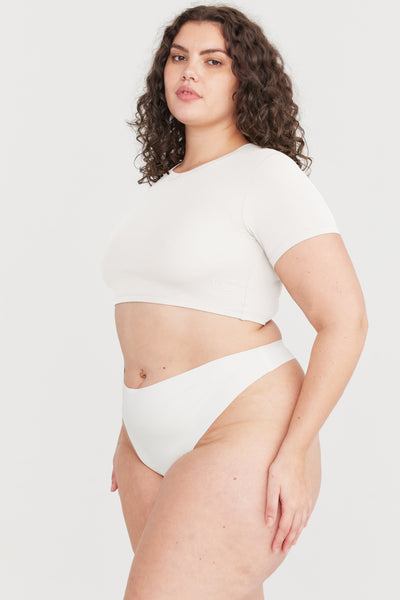 NO VPL HIGH WAISTED THONG 3 PACK - COCONUT MILK
