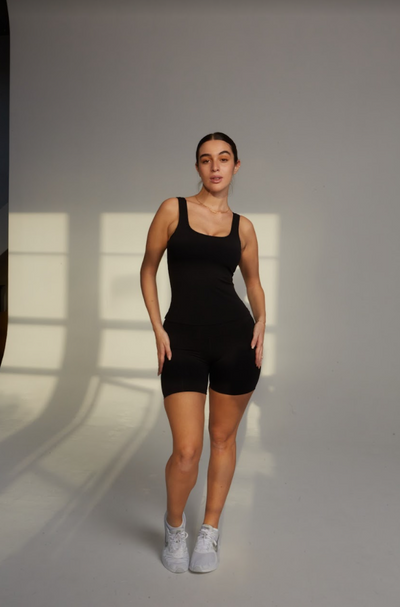 DAYFLEX HIGH WAISTED CYCLING SHORTS - SHADOW BLACK