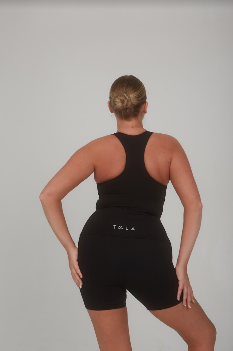 Tala - We Are Tala SKINLUXE BUILT-IN SUPPORT HIGH NECK VEST - SHADOW BLACK  on Designer Wardrobe