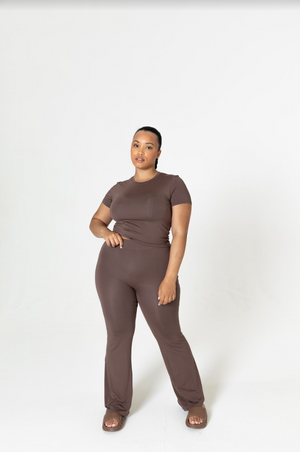365 FLARED TROUSERS - MOCHA