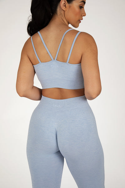 SCULPT SEAMLESS SCRUNCH LEGGING - ICE BLUE MARL