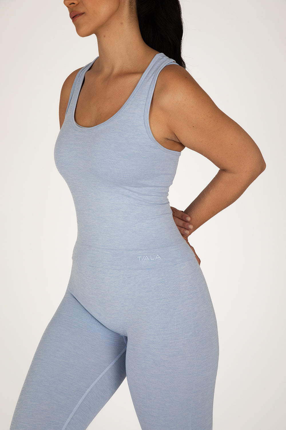 Super Soft Sleek Racerback Bra Vest - Medium Grey Marl