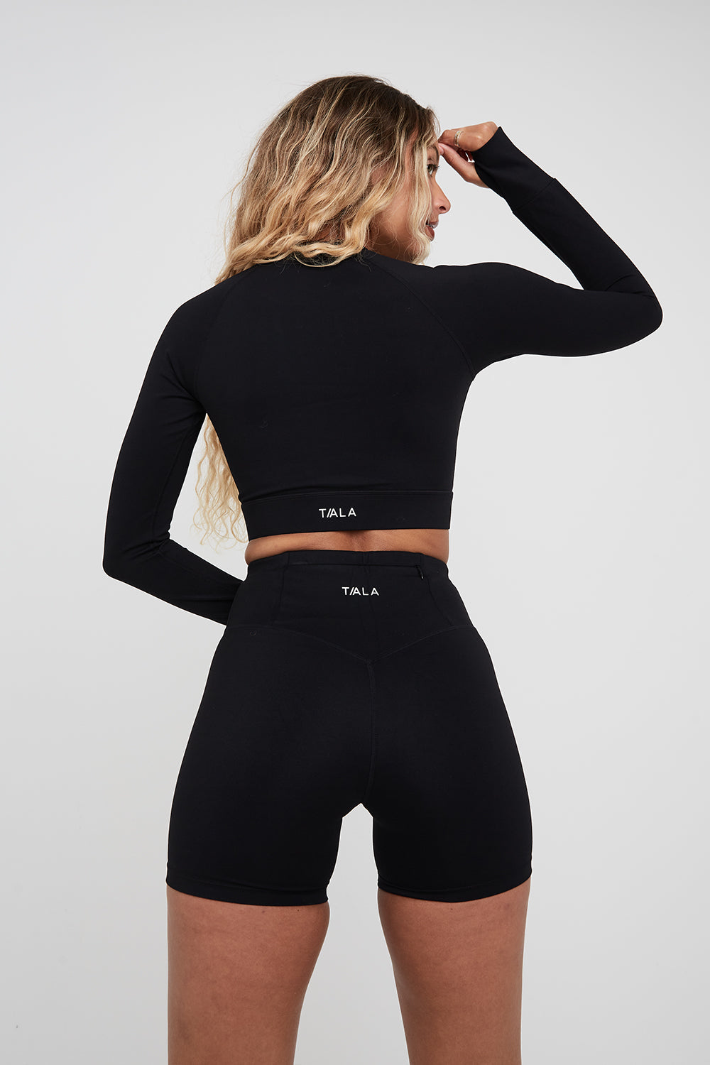 TALA SkinLuxe Long Sleeve Crop Keyhole Top WE ARE TALA